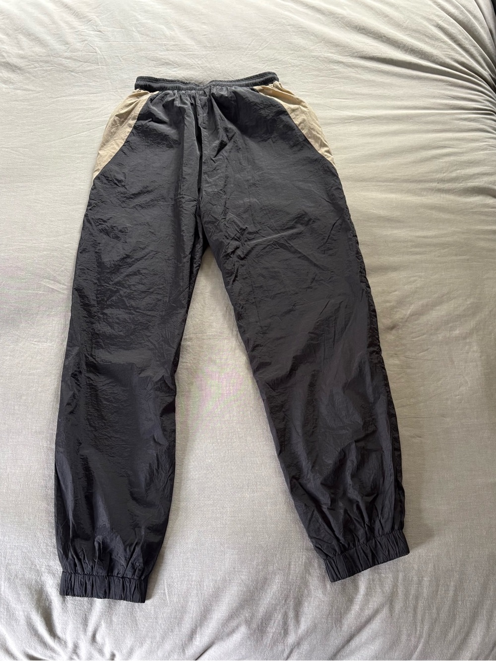 Brunette the Label - Black Joggers with Tan Pocket Panels (NWT)